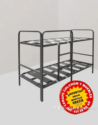 Letto a castello con 2 materassi