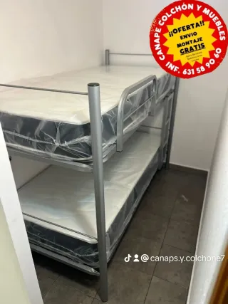 Letto a castello con 2 materassi