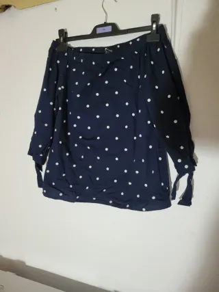 Blusa Esmara lunares azul talla XL