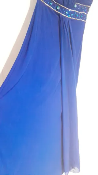 Vestito lungo elegante blu