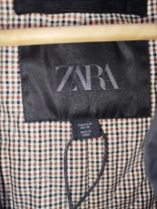 Gabardina Zara Negra Mujer