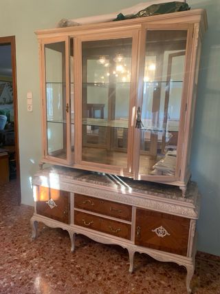 Aparador antiguo mármol y madera años 50
