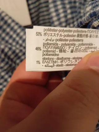 Top Zara Cuadro Vichy Lazos Talla L