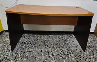 Escritorio de oficina madera marrón y negro