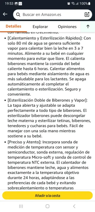 Calienta Biberones Esterilizador GROWNSY