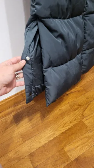 Chaleco, abrigo largo,  tipo plumas sin mangas