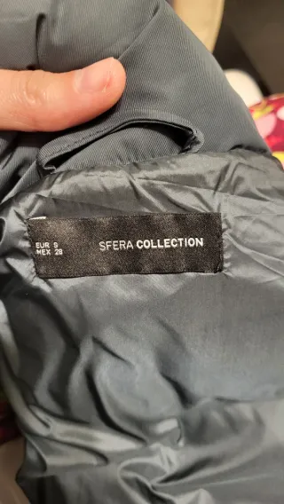 Chaleco, abrigo largo,  tipo plumas sin mangas