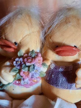 Coppia di paperelle decorative