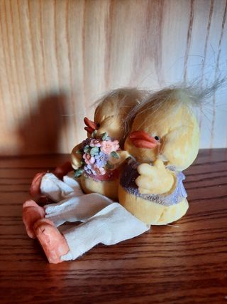 Coppia di paperelle decorative