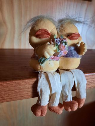 Coppia di paperelle decorative