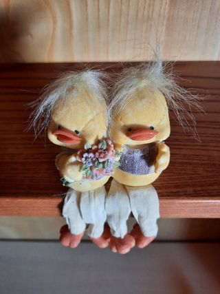 Coppia di paperelle decorative