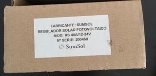 Regulador Solar SumSol RS 40a 12-24V NUEVO