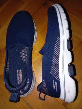 Zapatillas Skechers Mujer Azul y Blanco