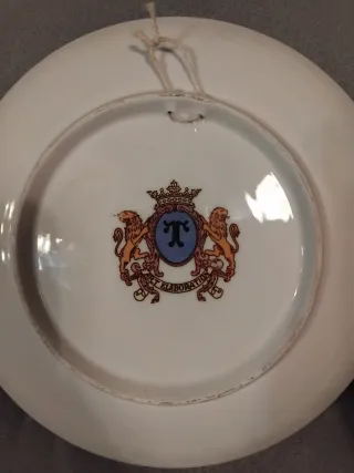 Coppia Piattini Ceramica Decorativi Floreali