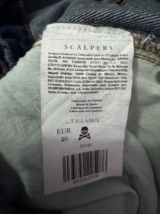 Pantalón vaquero Scalpers Talla 40