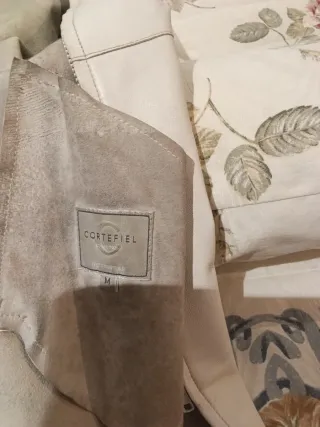 Abrigo Vintage Piel Blanco