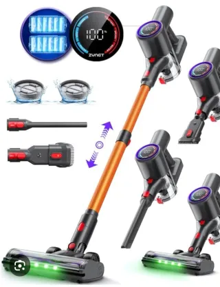 Aspirador de batería potente con accesorios