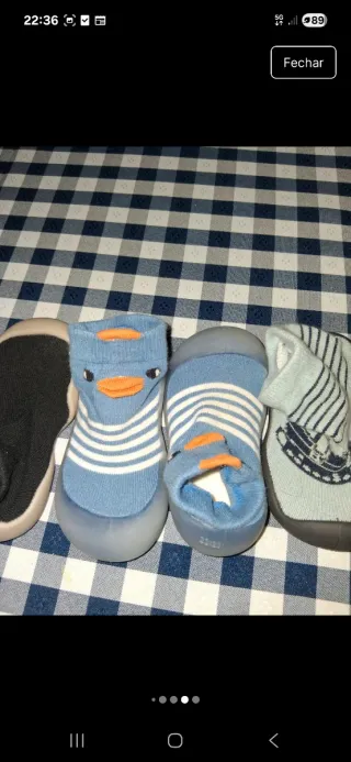 Sapatos/Meias Antiderrapantes Bebé