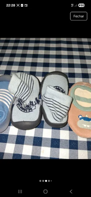 Sapatos/Meias Antiderrapantes Bebé