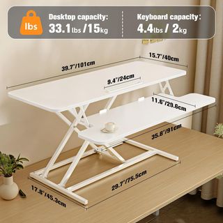 Elevador Escritorio Roble 101x40cm