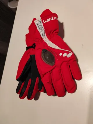 Guantes de nieve Wedze rojos talla 6/8