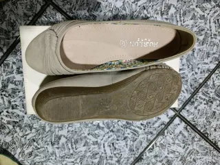 Bailarinas /Manoletinas gris claro, poco uso