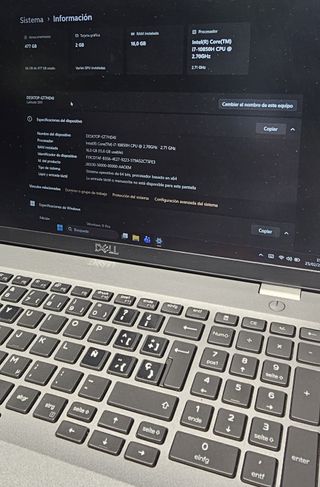 Dell 5511 i7-10850 16ram 512ssd Geforce MX250