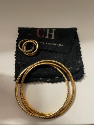 Pulsera y Anillo Carolina Herrera Oro