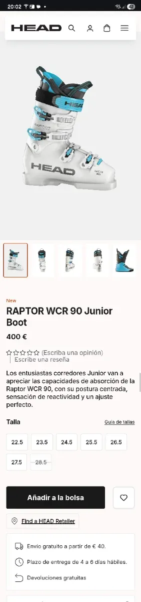 Botas de esquí Head Raptor Competición