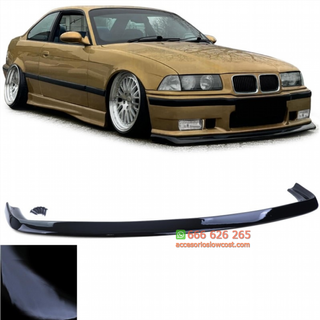 Labio spoiler delantero negro brillo para BMW Ser