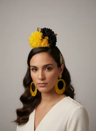 Conjunto Flamenca Negro y Amarillo