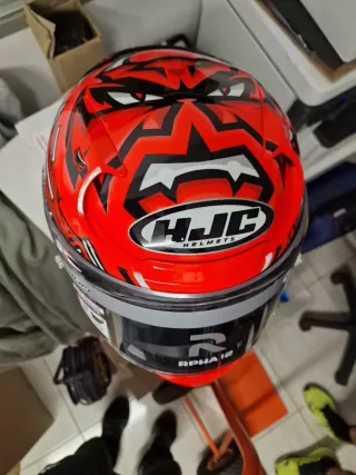 NUEVO A ESTRENAR!!Casco Moto HJC RPHA 12 Negro Roj