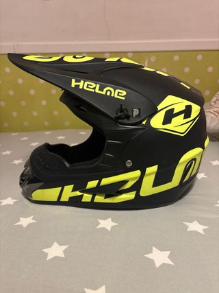 Casco Motocross Enduro Negro y Amarillo