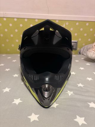 Casco Motocross Enduro Negro y Amarillo