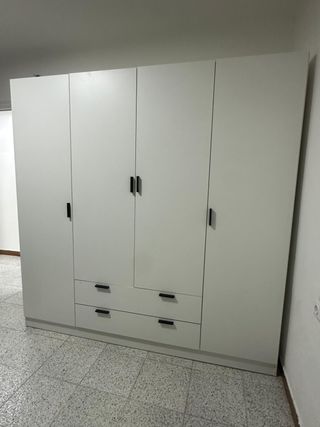 Moderno Armario 4 Puertas Artico, Roble y Blanco!