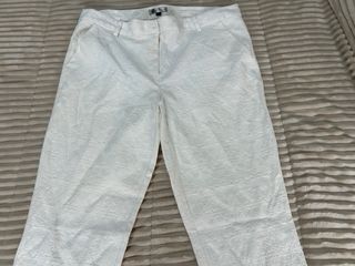 Lote 2 pantalones talla 40: blanco + cuadros