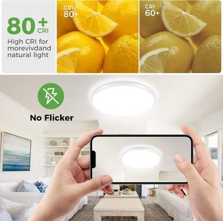 Lámpara-plafón de techo LED RGB Grande (59cm/50W)