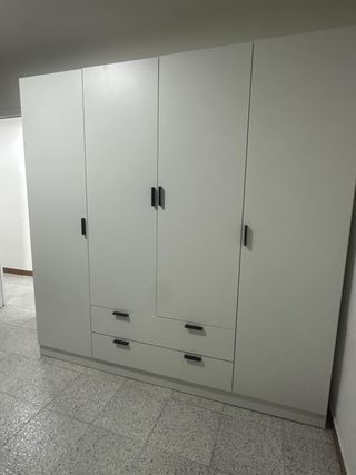 Moderno Armario  4 Puertas Artico, Roble y Blanco!