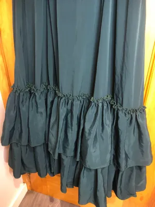 Vestido Rociero Verde Botella