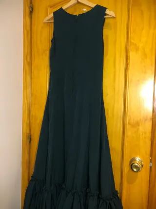 Vestido Rociero Verde Botella