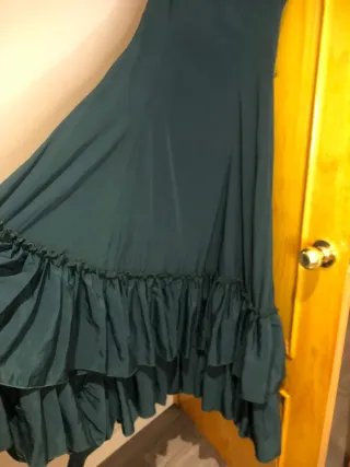 Vestido Rociero Verde Botella