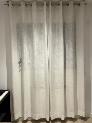 Cortinas blancas de tela