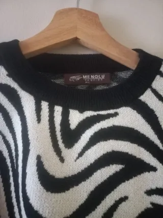 Jersey Rayas Cebra Blanco y Negro