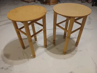 2 Tavolini Ausiliari Rotondi 40cm