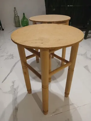 2 Tavolini Ausiliari Rotondi 40cm