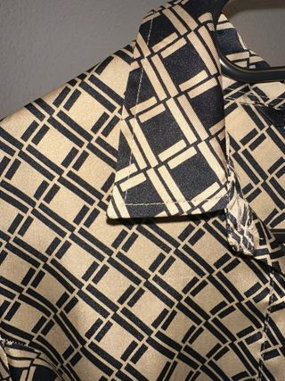 Vestido camisero largo estampado