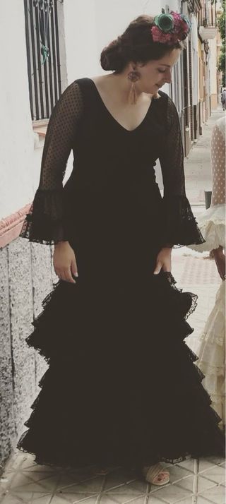 Traje de flamenca negro