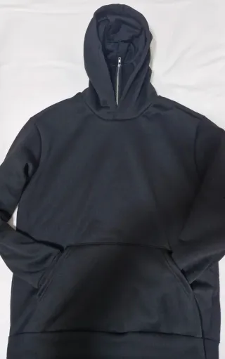 Felpa con doppio cappuccio zip