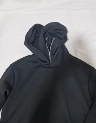 Felpa con doppio cappuccio zip