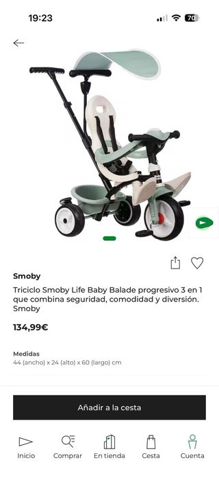 Triciclo infantil.